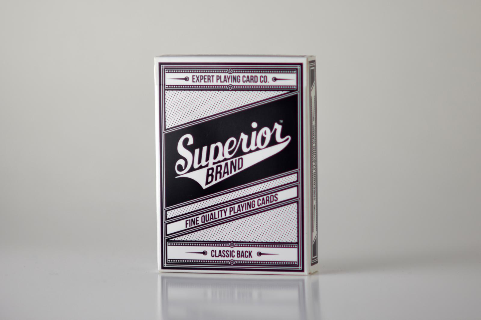 Superior Playing Cards by Expert Playing Card Co Deck of Cards Magic Tricks and Props Tours et Magie Magique Black 
