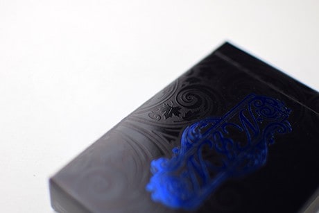 Name of the Wind Chandrian Alternate custom playing cards closeup on box texture.