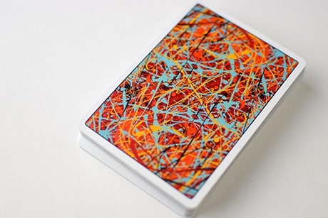 Pollock Artistry custom playing cards-- all cards pictured in photo.