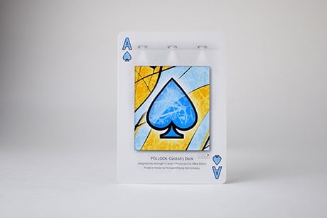 Pollock Cardistry custom playing cards Ace art photo.