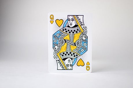 Pollock Cardistry custom playing cards queen card art.
